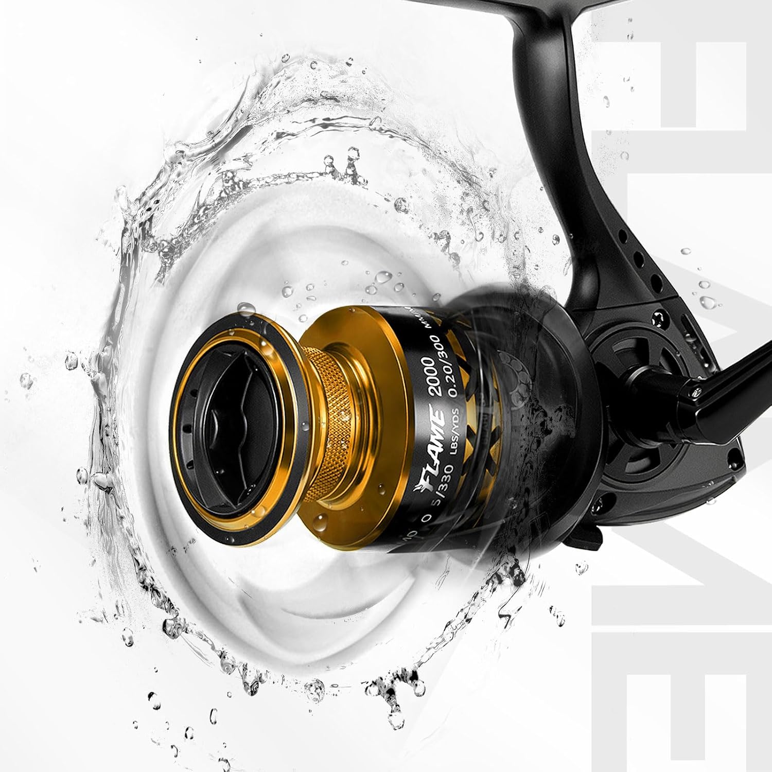 Piscifun Flame Spinning Reels, Lightweight 9+1BB Ultra Smooth Spinning Fishing Reels, 19.8LBs Max Drag