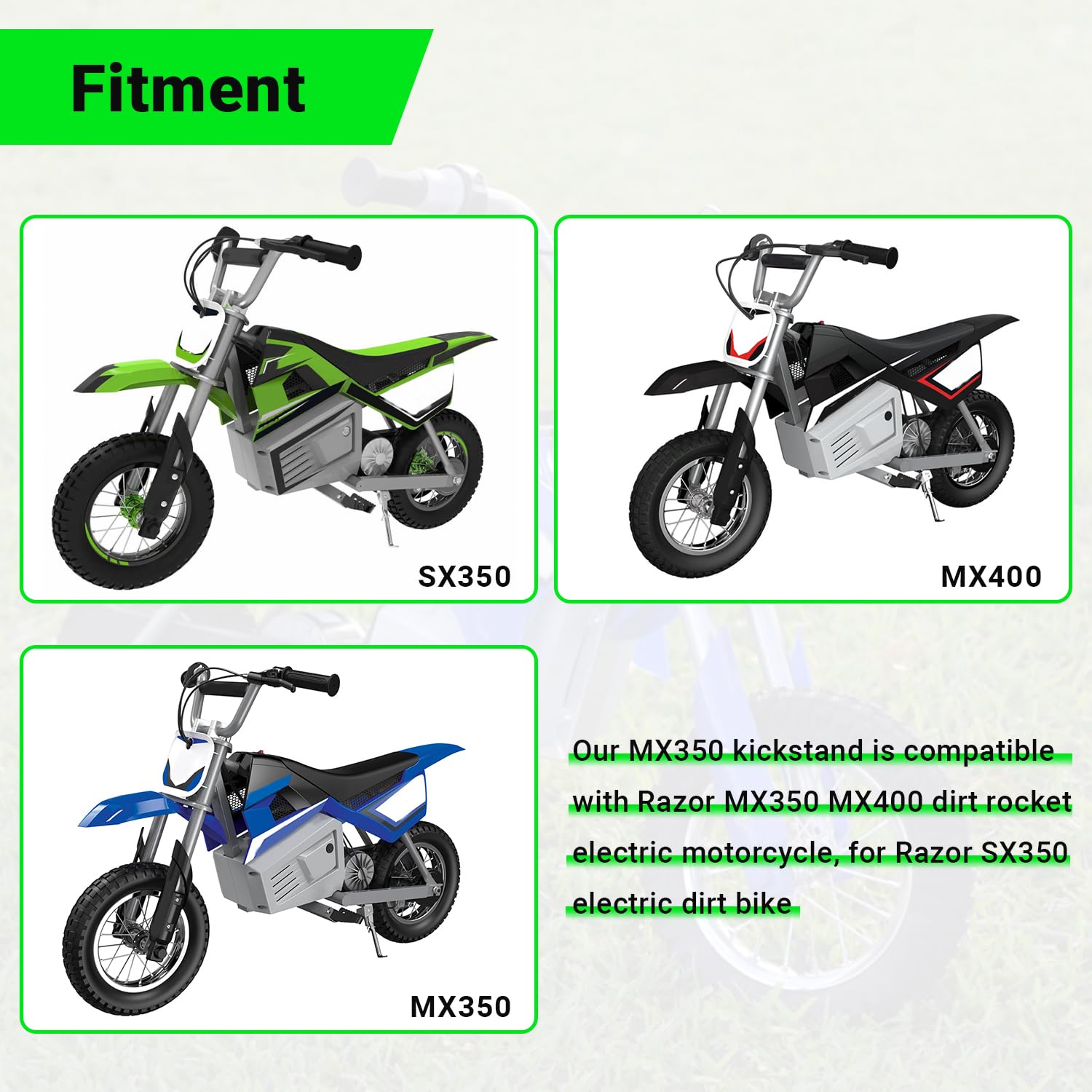 Amazon.com: XIKOBY MX350 Dirt Bike Kickstand Replacement for Razor