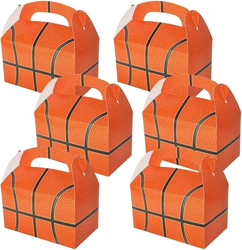 ArtCreativity Bolsas de regalo de fiesta de baloncesto para dulces, galletas y deportes, cajas de recuerdos de fiesta temática de deportes, paquete disponible en Yaxa Costa Rica