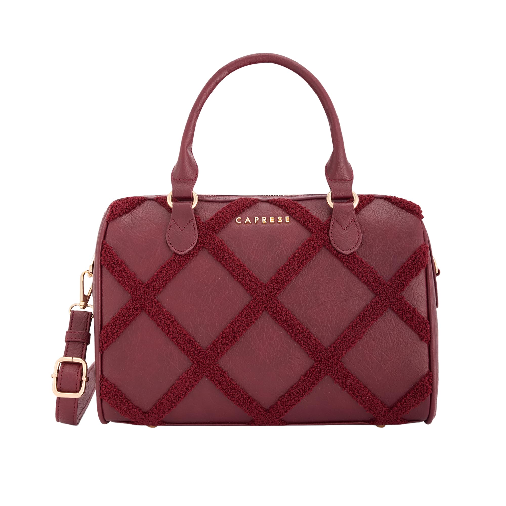 Athena Medium Chenille Embroidery Satchel Bag for Women | Multi-Compartment Shoulder & Crossbody Bag with Adjustable & Detachable Strap | Perfect for Office & Travel-image-5