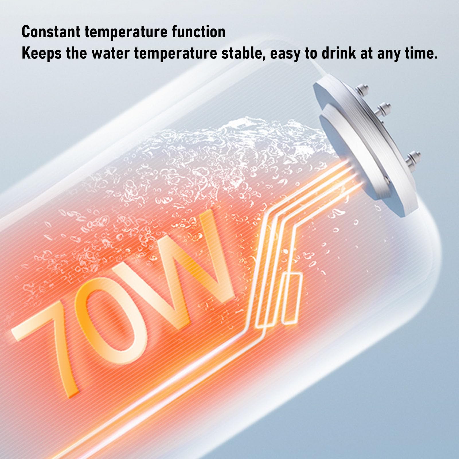 Calientabiberones Portátil, Calienta Biberón De Viaje De Acero Inoxidable De Doble Capa De 500ml Hervidor Eléctrico De Viaje Inalámbrico Y Recargable Por USB Para Leche Materna