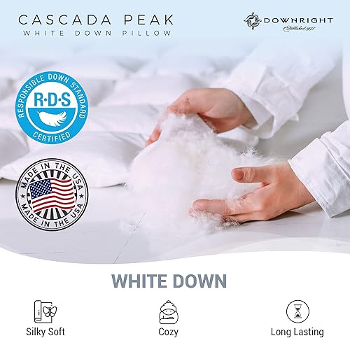 Miniatura 5 de Downright Almohada Cascada Peak de plumón de 300 hilos, 16 onzas, estándar 20 x 26