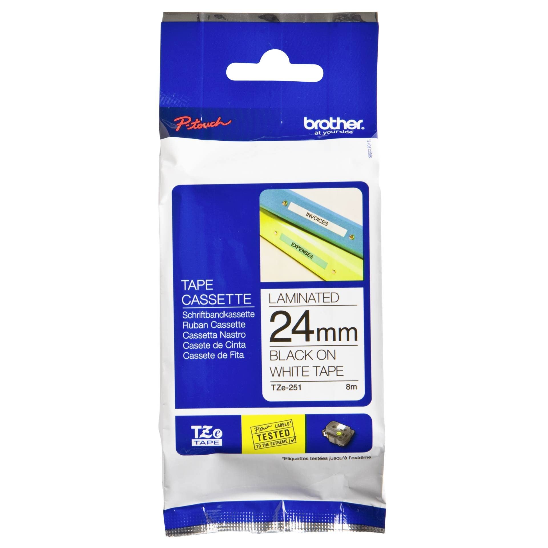 Brother Black/White Tz-251 Label-Making Tape