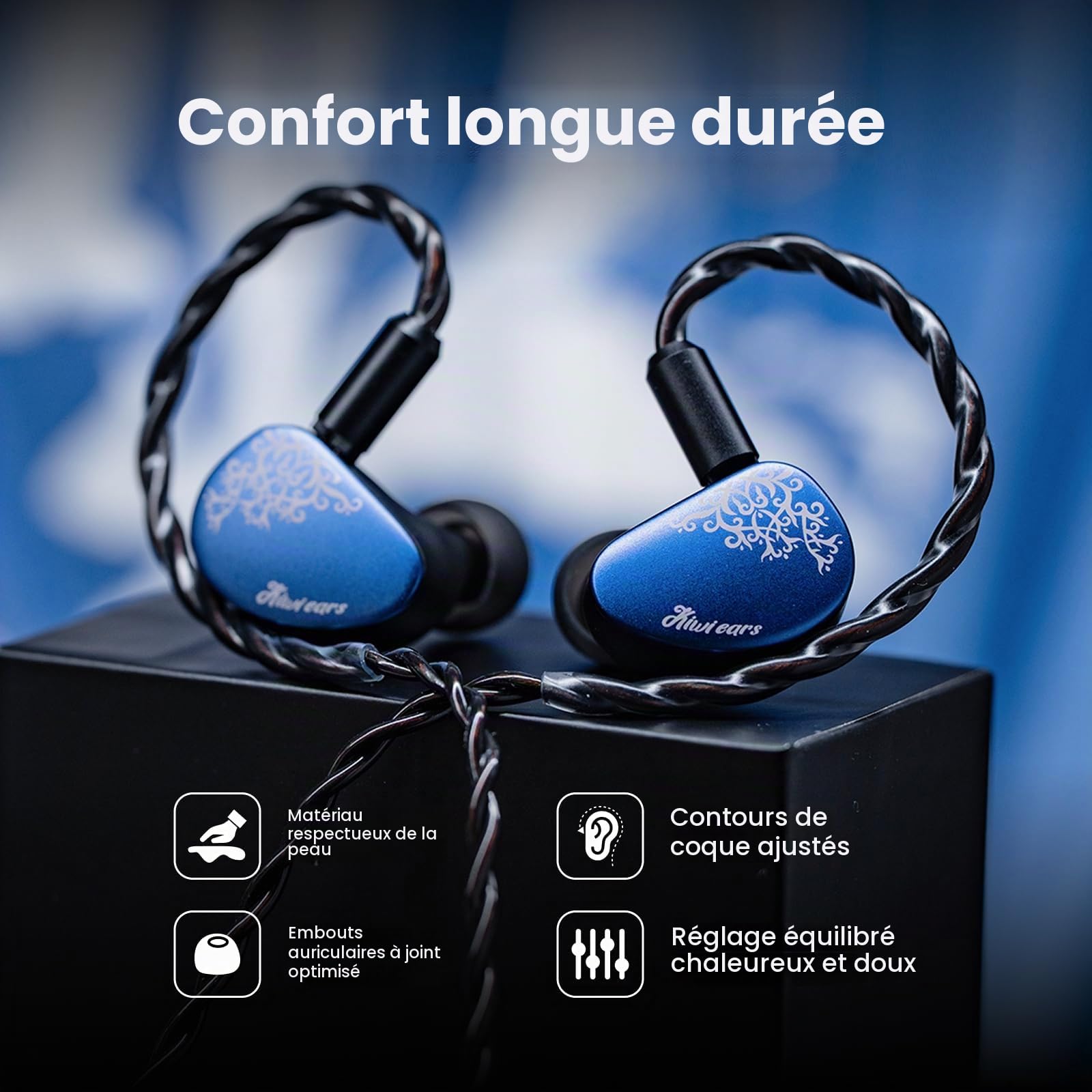 Linsoul Kiwi Ears Cadenza II 10mm Titanium Moniteur Intra-auriculaire
