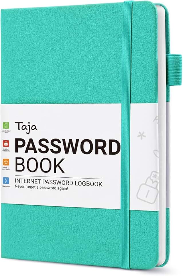 Taja Password Keeper Book