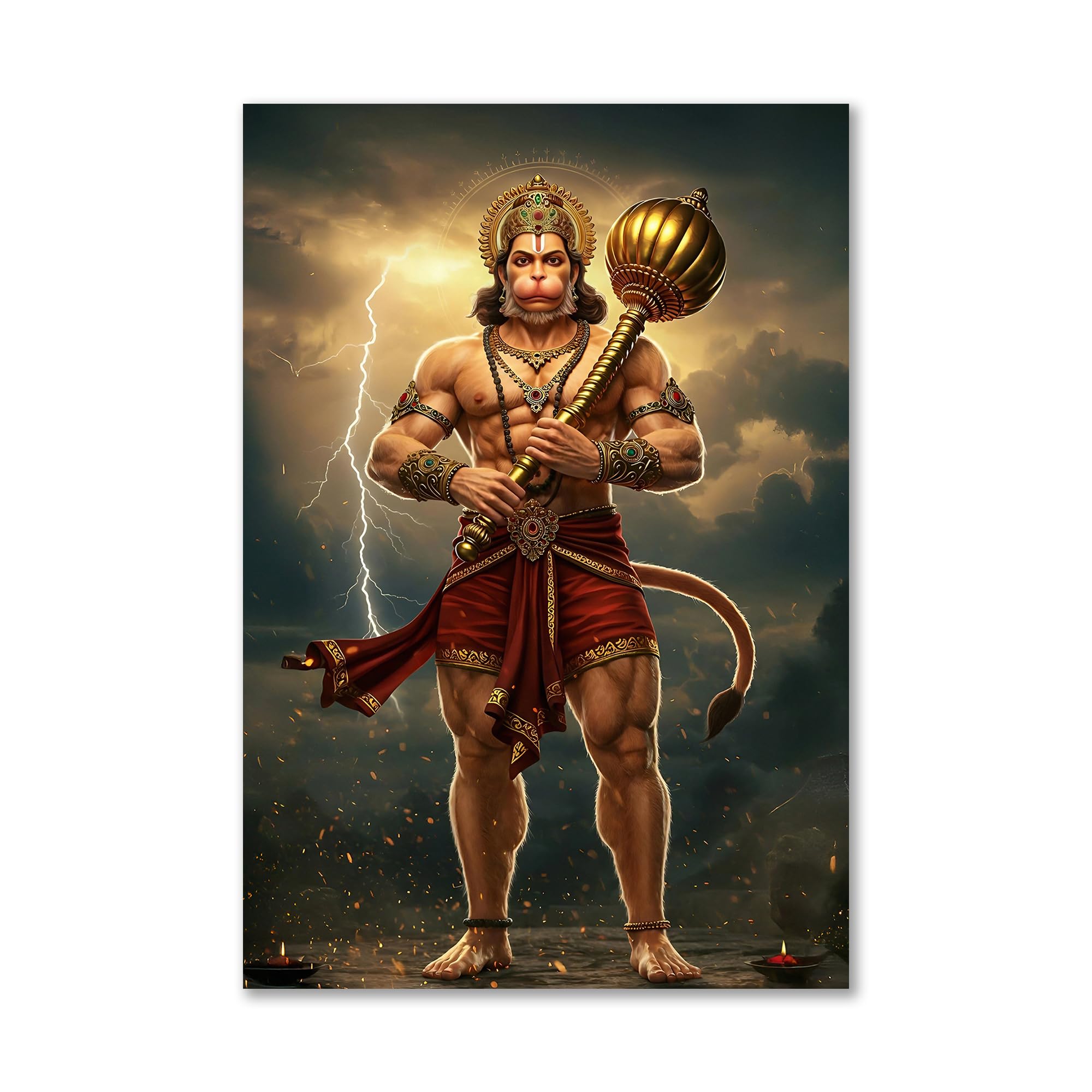 Lord Hanuman Poster - Bajrangbali Art -20 Lord Hanuman Poster - Bajrangbali Art -20