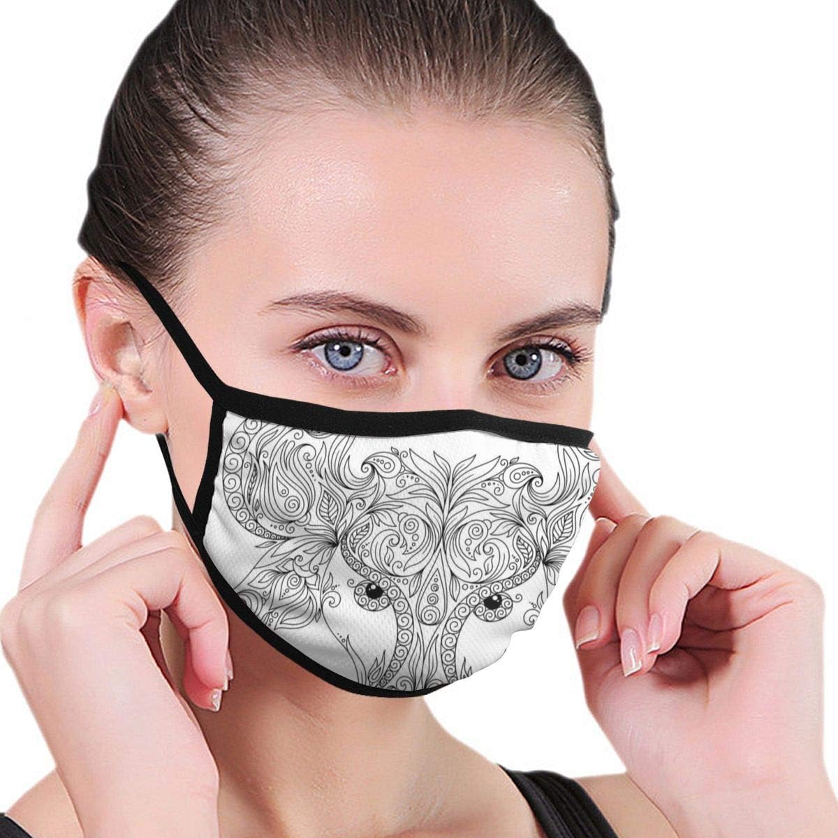 Maske Comfortable Windproof mask,Astrological Icon Pattern with Curved