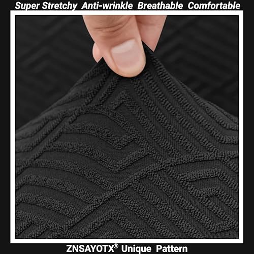 Miniatura 7 de ZNSAYOTX Fundas elásticas individuales para cojines de sofá, fundas de asiento de repuesto suave, patrón único, protector de muebles con parte