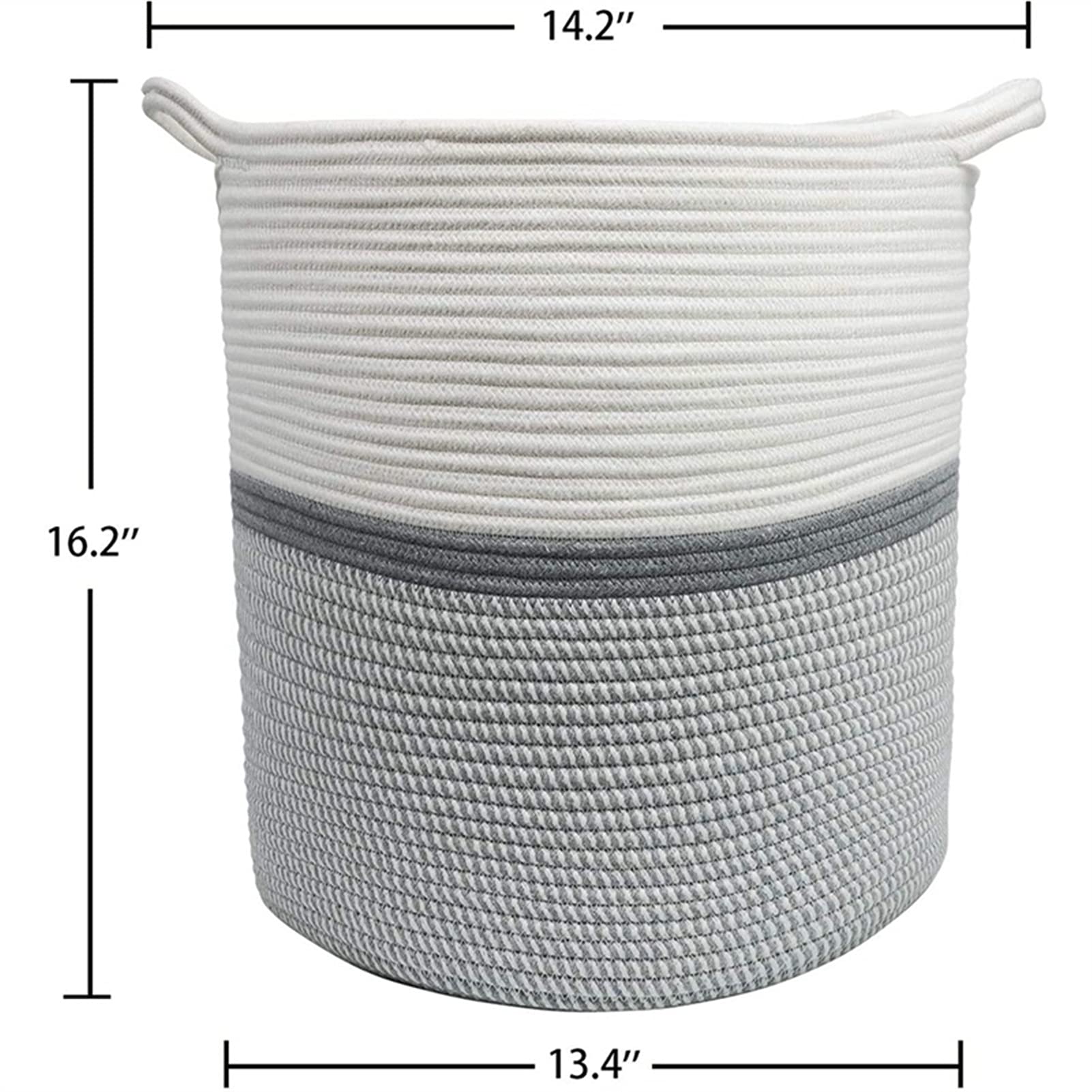 Corda di Cotone Tessuto Cestino del Cestino del Giocattolo dei Vestiti del Giocattolo del Cestino di stoccaggio del Cestino Sporco del Cestino del Cestino della Corda di Cotone