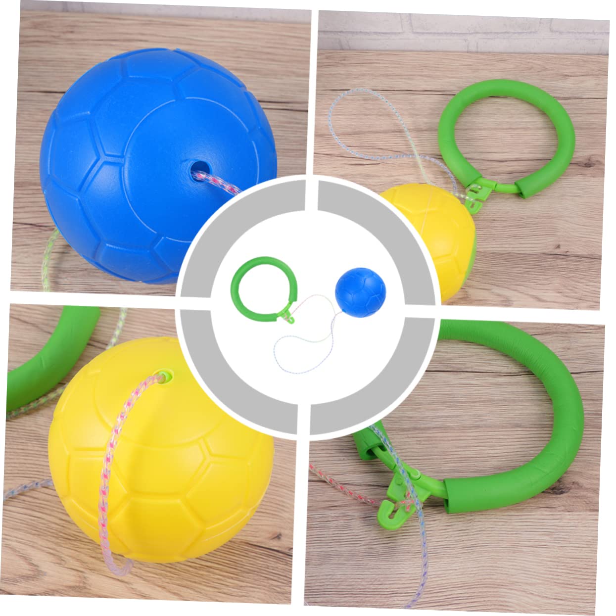 ORFOFE 1set Bouncy Jumping Balls Fun One Legged Dancing Ball for Active Play Lightweight Elastic Design for Indoor Outdoor Entertainment Random Color 2pcs