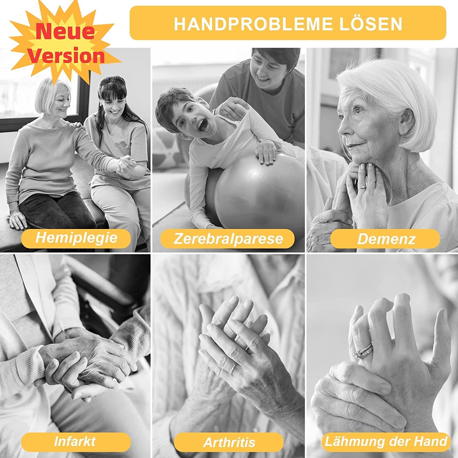 Rehabilitation Roboter Handschuhe - USB Aufladung für Finger Recovery, Heimgebrauch Stroke Reha-Trainer für Hemiplegie