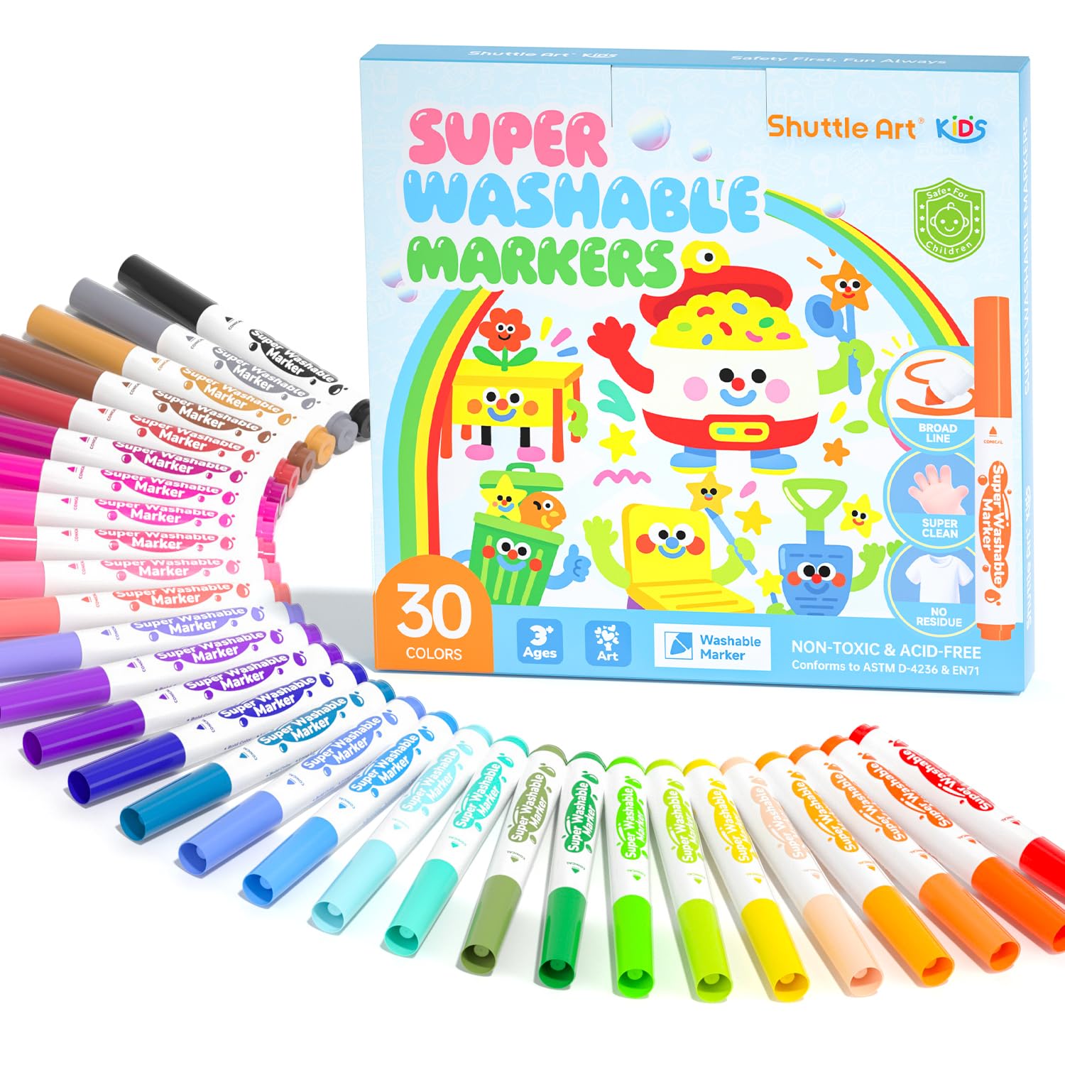 Shuttle Art Super Washable Markers