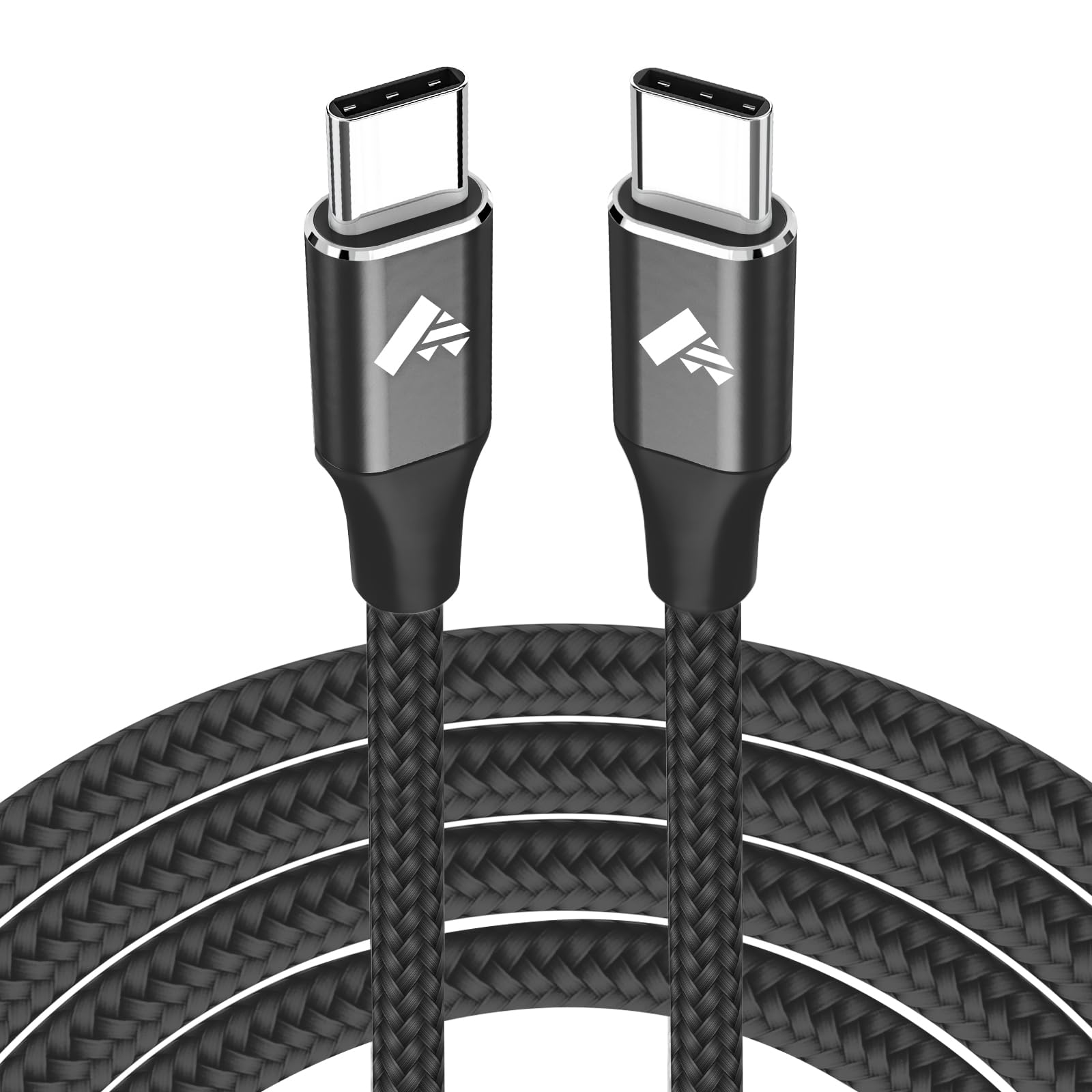 Cavo USB C USB C 1 Metri,60W Cavo Type-c to Type-c Ricarica Rapida USBC Caricatore Tipo C a USB-C Cavetto Nylon Cavi con iPhone 17 16 15 Pro Max Plus, iPad Air Pro,Samsung Galaxy S25 S24 S23, Pixel