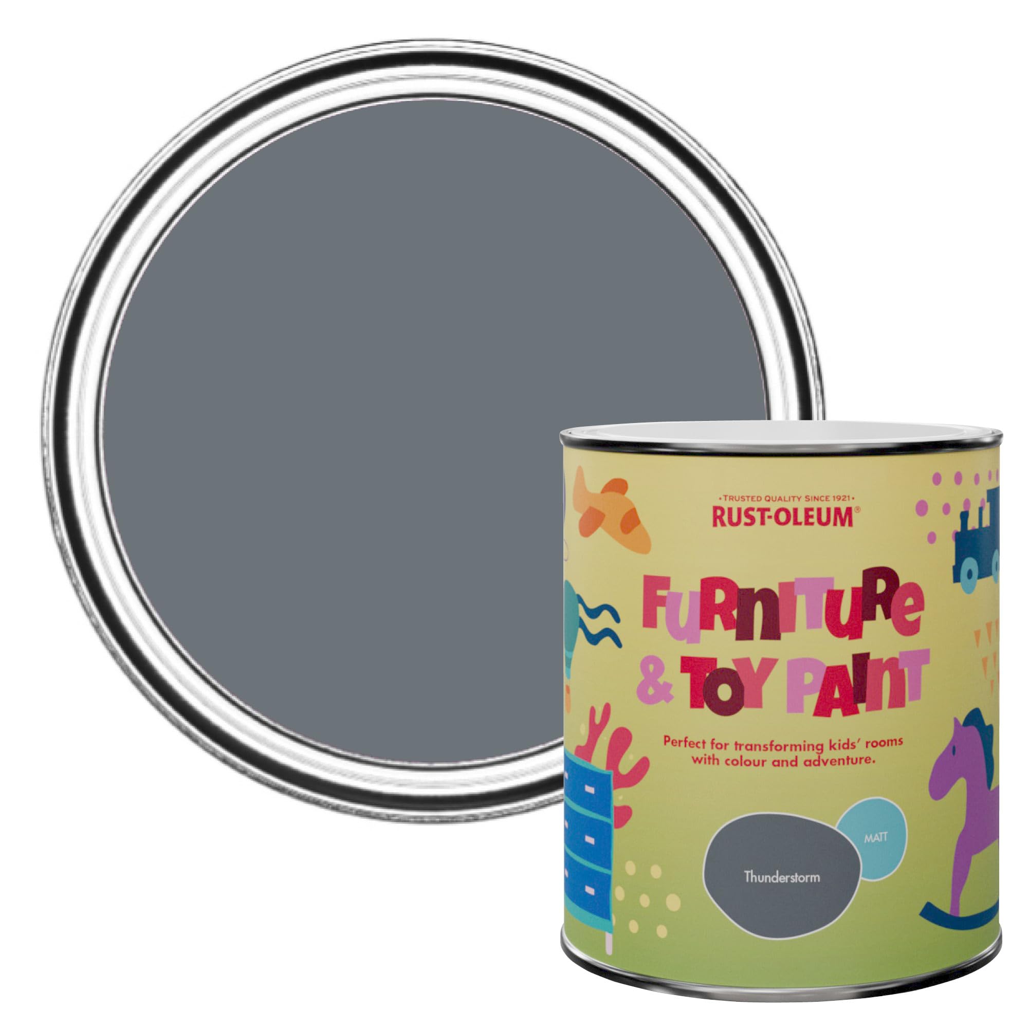 Rust-Oleum Furniture & Toy Paint in Matt Finish - Thunderstorm 750ml
