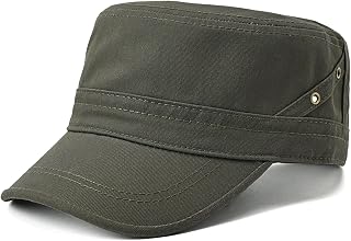 Army Cadet Cap for Men Women Military Flat Top Cap Unisex Basic Baseball Cap
