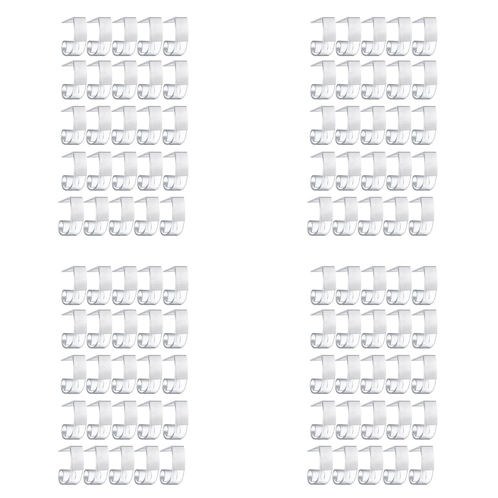 Vjsujehgy 100 Pieces Table Skirting Clips Plastic Tablecloth Clips with Hook and Loop for Meeting Party Indoor Outdoor Events