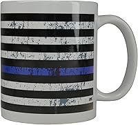 Vista 5 de Rogue River Tactical Paquete de taza de café Worlds Okayest Police Officer & USA Blue Line Flag Novelty Cup Combo Gran set de regalo para oficina