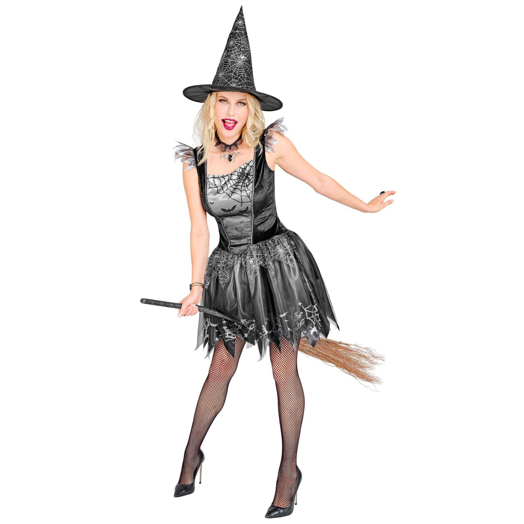 WIDMANN 08243 Costume Strega Grigio L Raso #0824