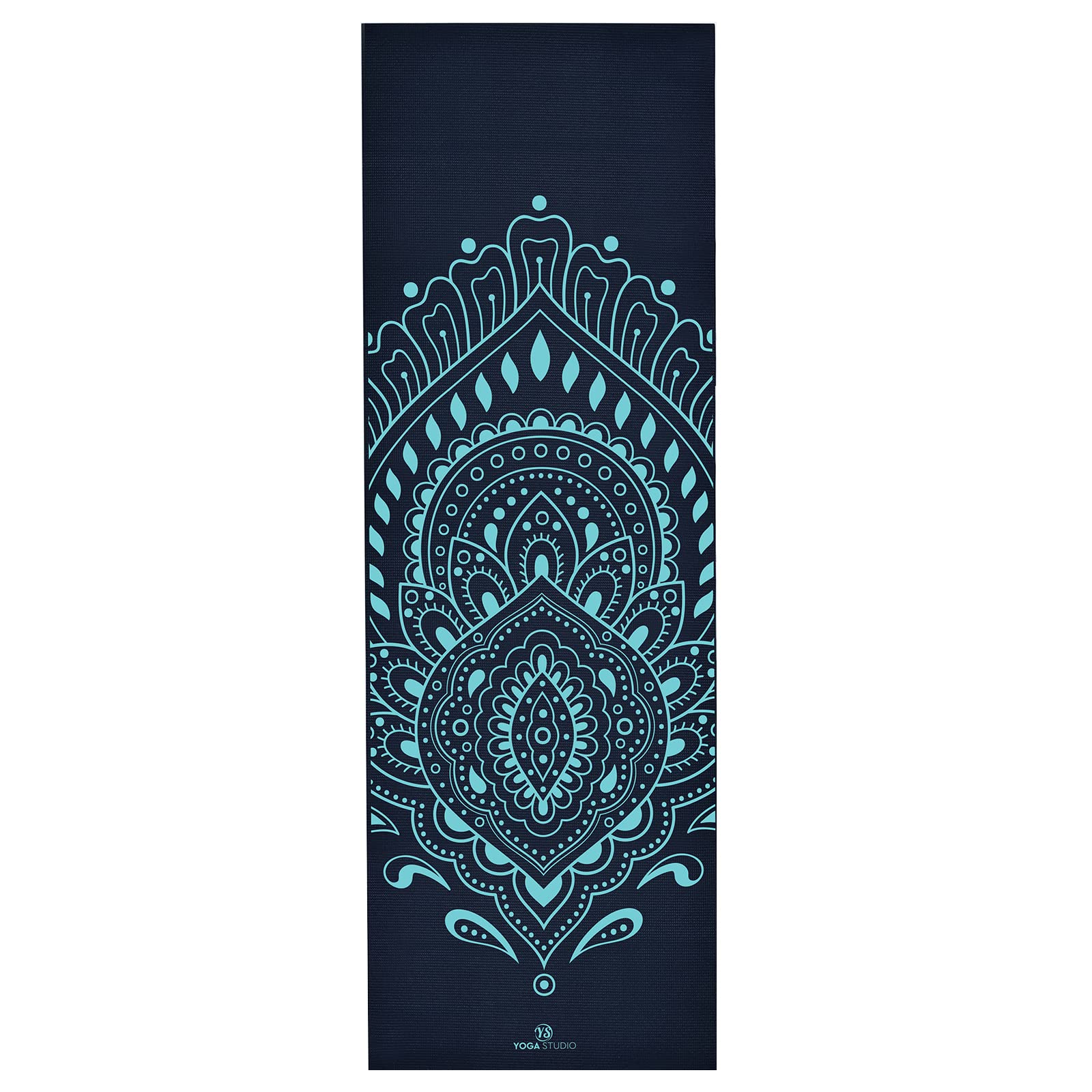 Von Yoga Studio entworfene Yogamatte – 183 cm x 61 cm große Mandala-Matte, 6 mm dicke rutschfeste Yogamatte, reißfeste PVC-Matte
