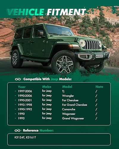 Miniatura 2 de SCITOO Kit de suspensión de 4 piezas para Jeep 1993-1998 para Grand Cherokee 1990-2006 para Wrangler 1990-2001 para Cherokee - Con piezas de