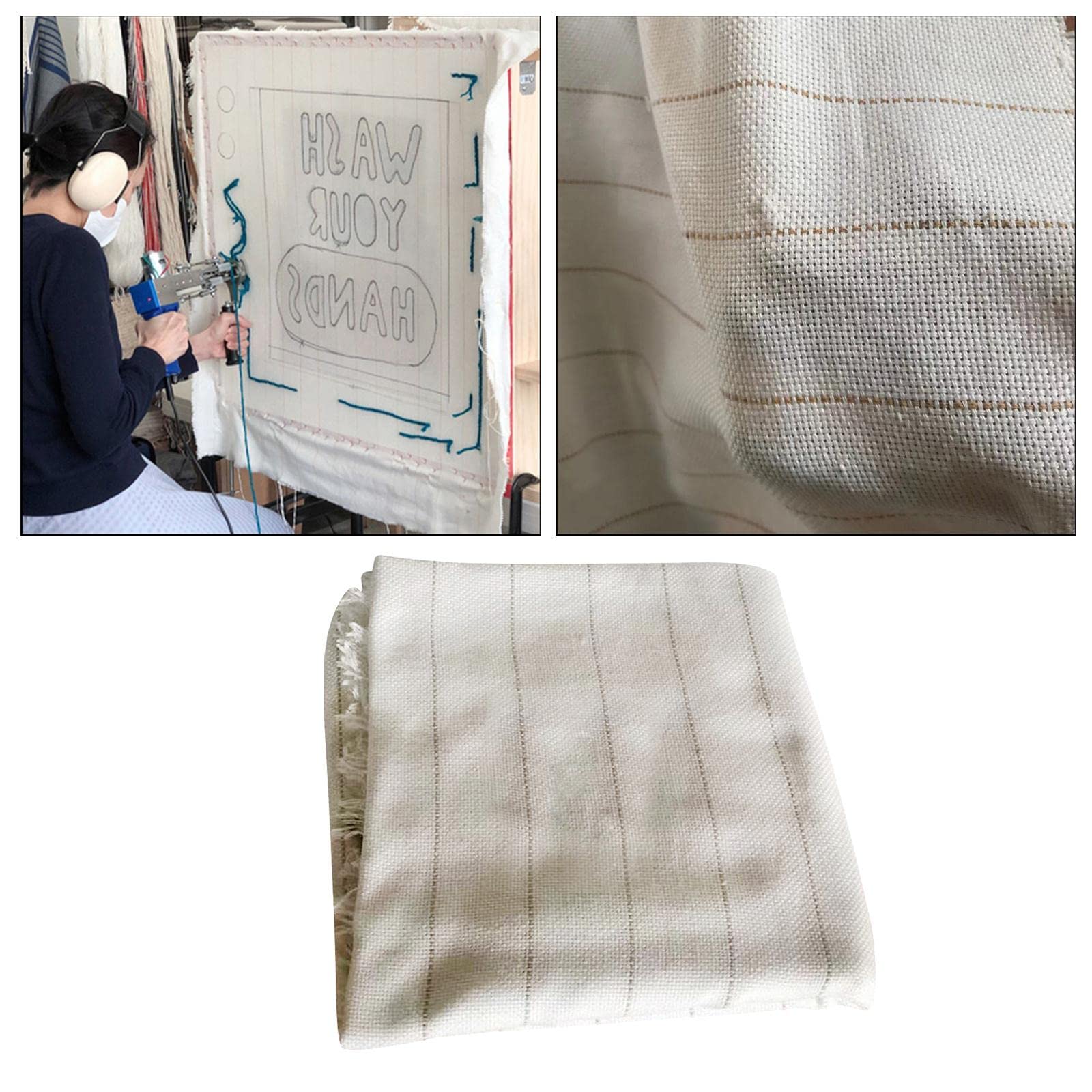 Étoffe De Point De Croix Industrielle Pour L 2,1M Large,2.1m×4m