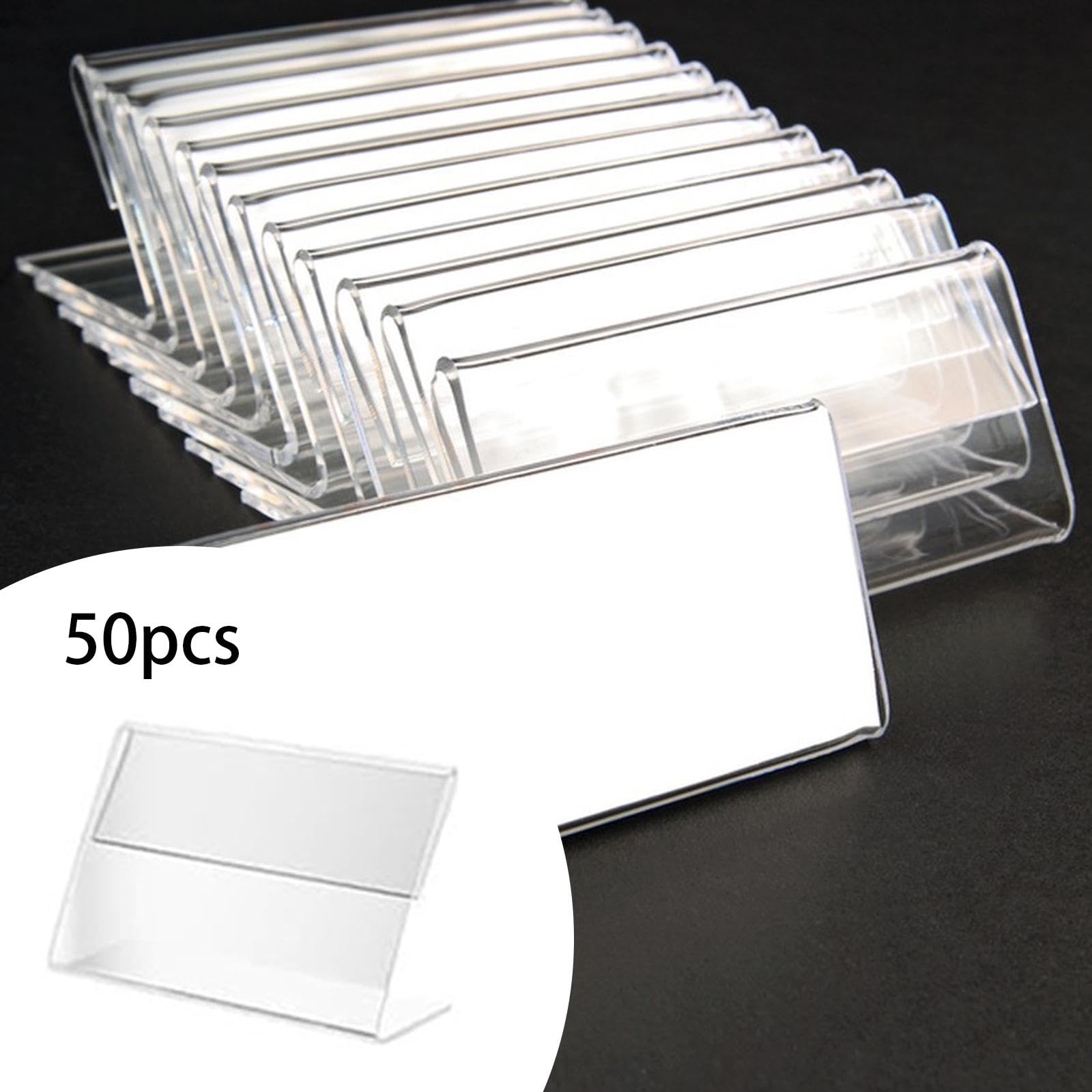 50 Porte-étiquettes En Acrylique Transparent pour Bureau, Magasin, Restaurant