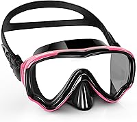 VegoVia Adult Swim Goggles with Nose Cover - 180° Panoramic View No Leak Tempered Glass Diving Mask for Men Women Youth