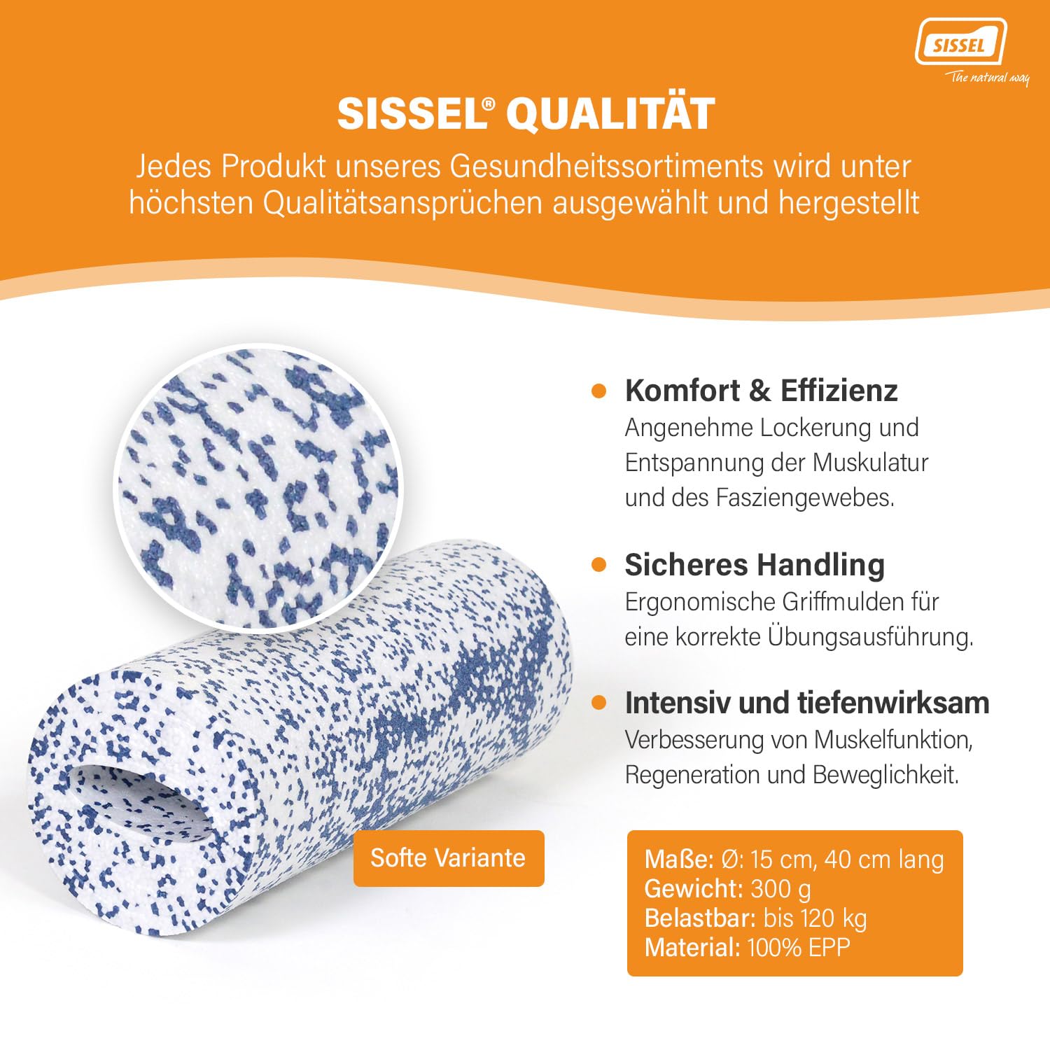 SISSEL Herren Myofascia Roller Soft, 34225W