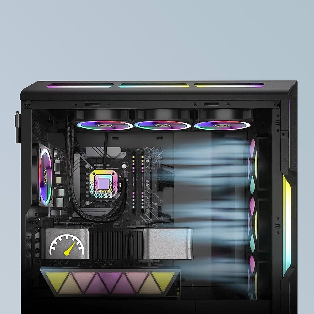 Amazon.co.jp: CERRXIAN LED静音ケースファン 120ミリメートル