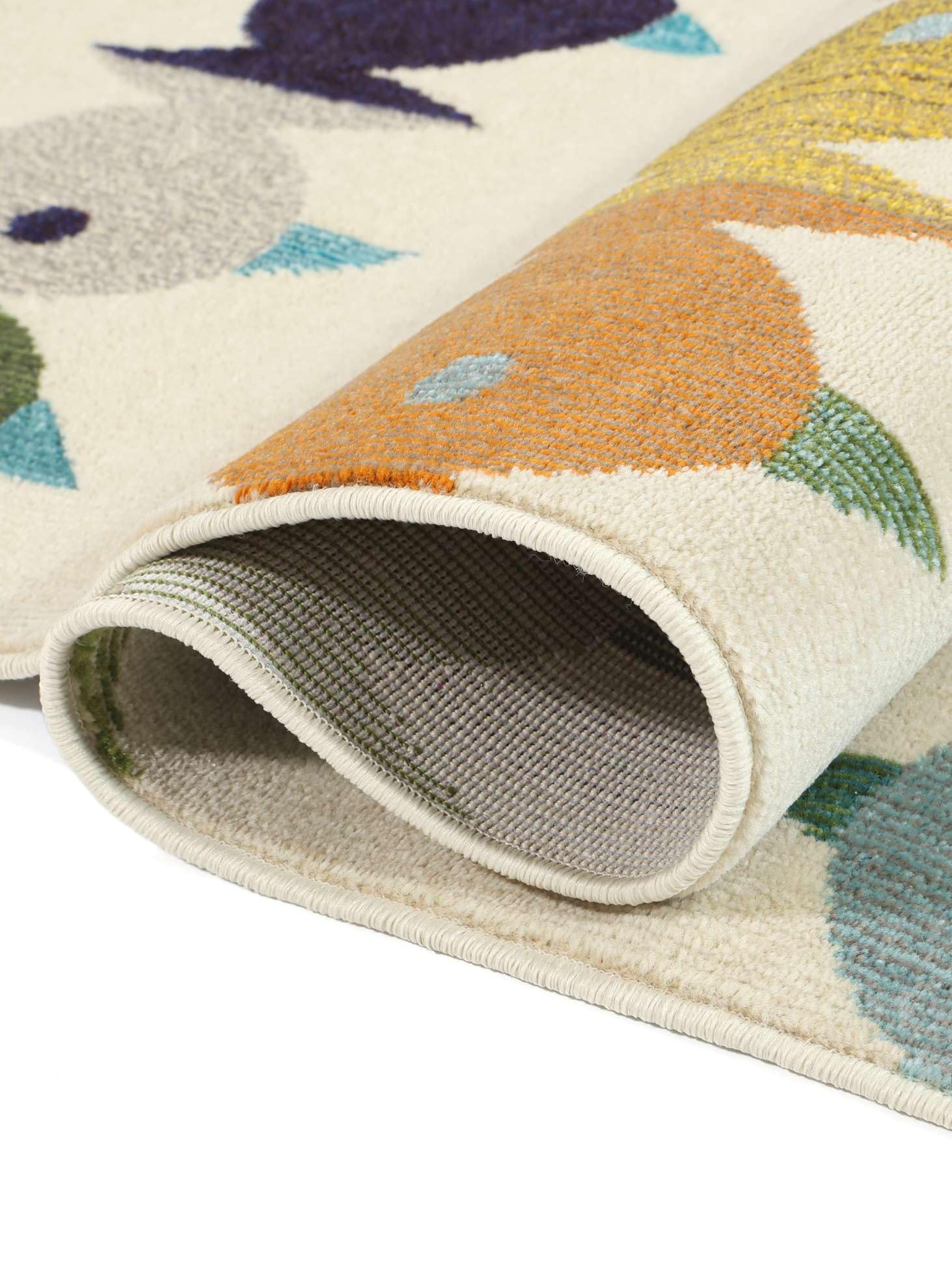 RugVista Fugl OG Fisk Alfombra, 100 x 160 cm, Beige/Multi