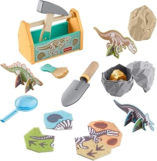 Fisher-Price Dinosaur Discovery, Fossil Finder Paleontologist Pretend Play Set for Preschool Kids Ages 3 Years and up