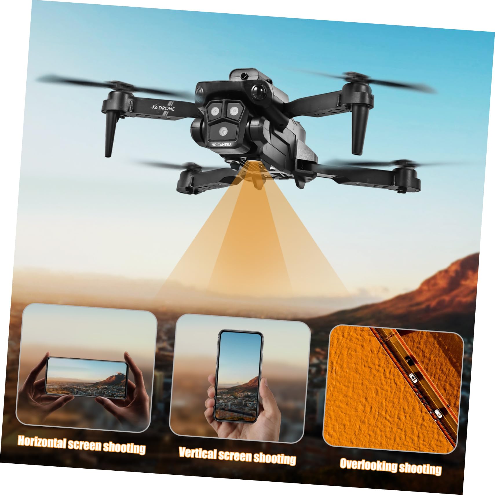 Dron Evitación de Obstáculos Modelo Max con Triple Cámara HD Plegable
