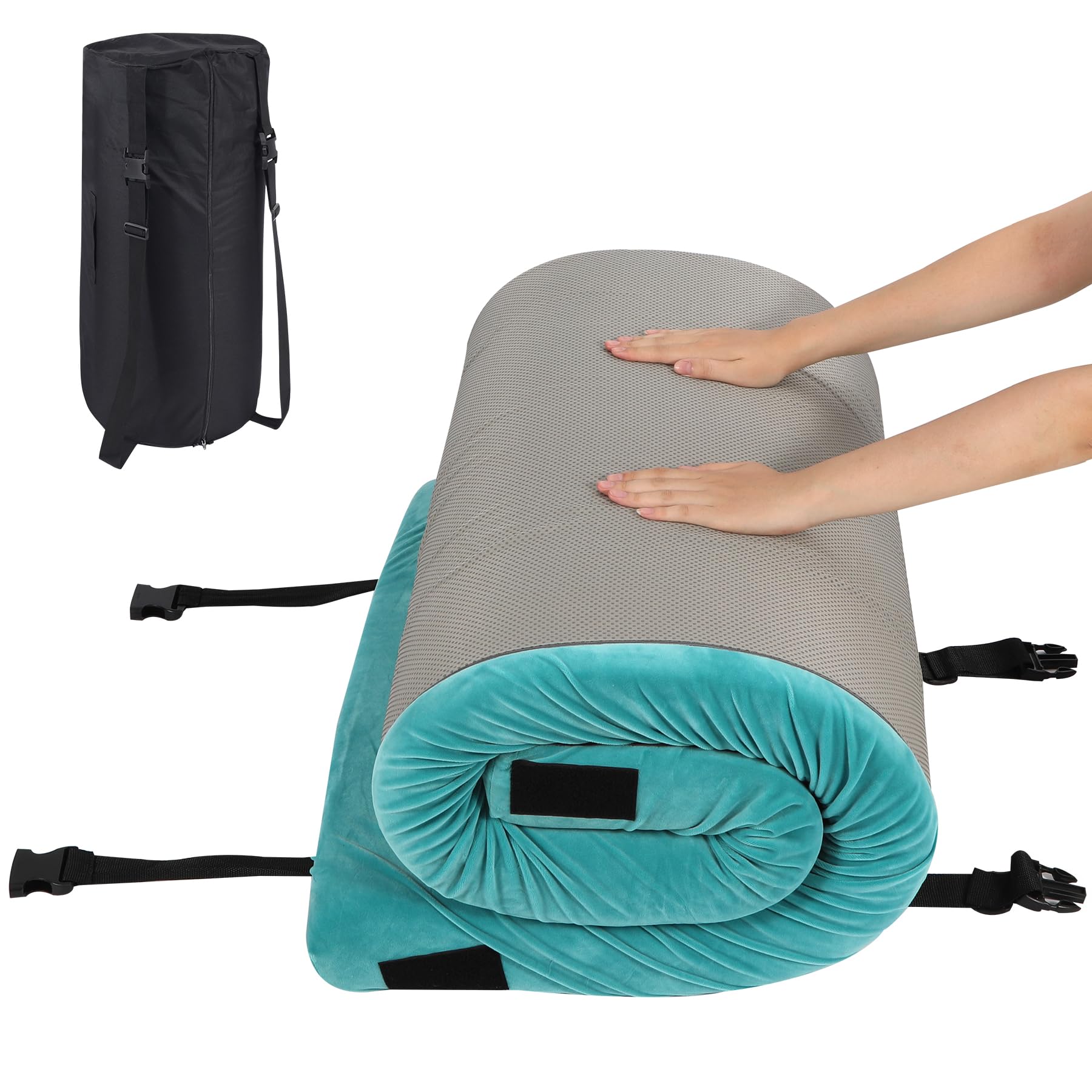 REDCAMP Foldable Memory Foam Camping Mattress, Portable Roll Up Mattress Single with Zipper, Futon Mat Sleeping Pad for Floor Car Tent Indoor Outdoor