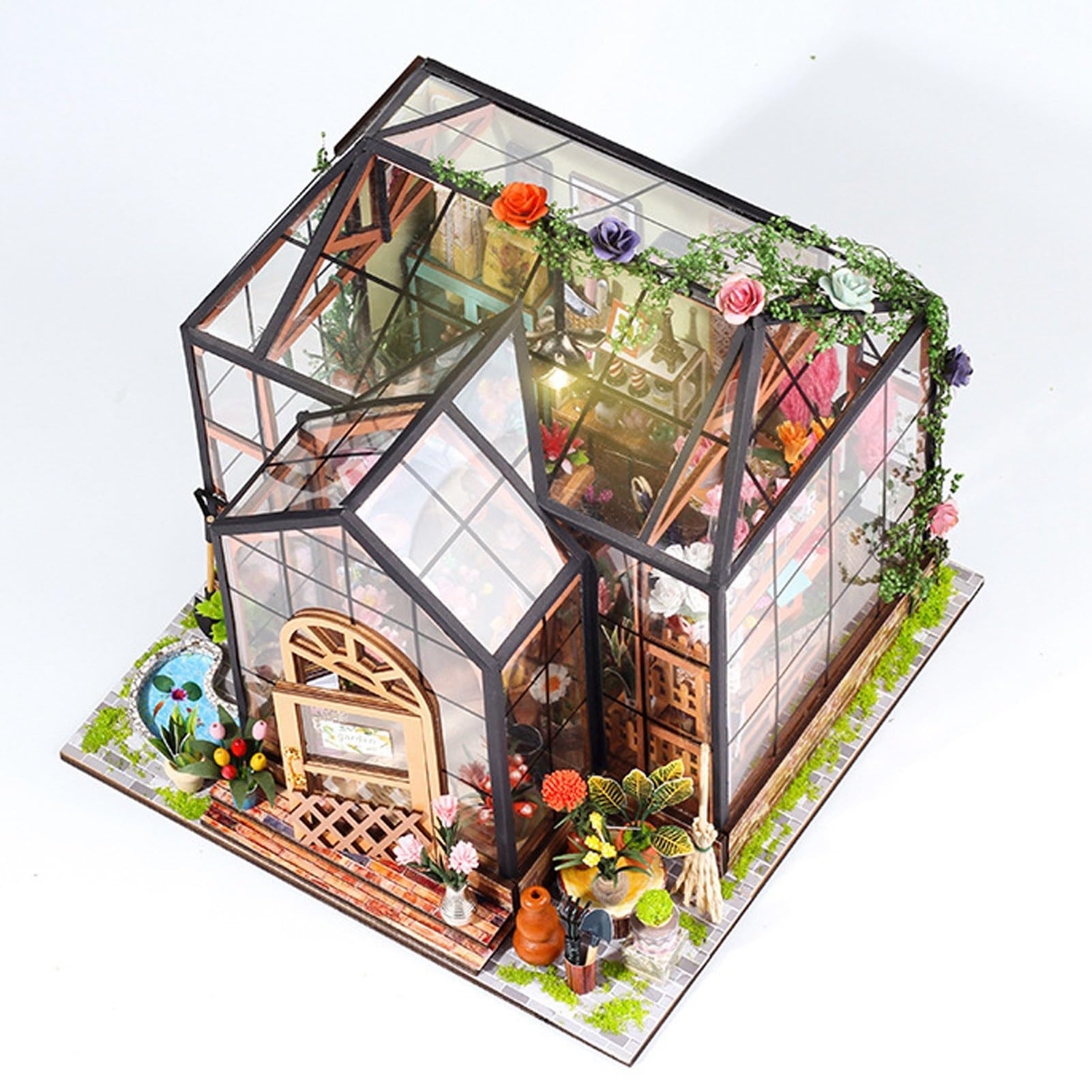 Kit de Casa de Muñecas en Miniatura DIY, Rompecabezas a Escala