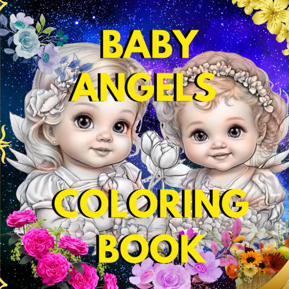Baby Angels Coloring Book: Religious seraphim cute for painting and relaxation for adults and young people