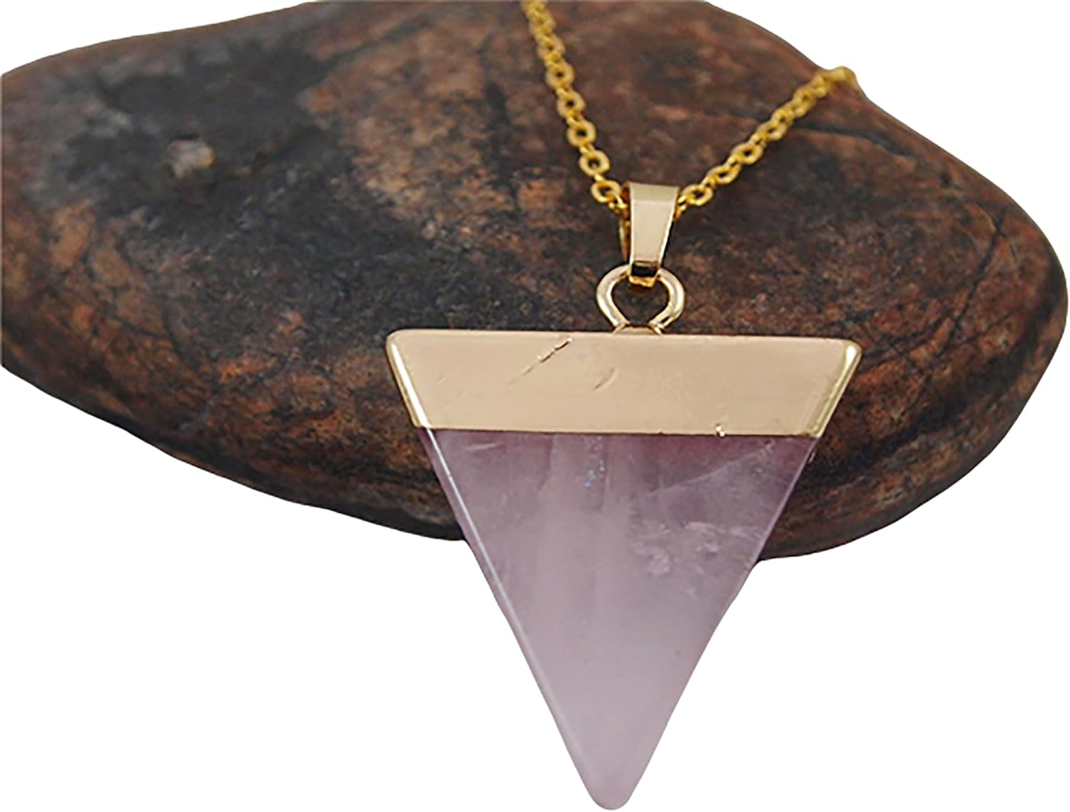 Rose Quartz Necklace with 14k Gold - Natural Pink Crystal Pendant Necklaces - Real Stone - Echos Healing Stones Handmade Jewelry - Stone of Love and Beauty - Gifts for Women - Gift for Anniversary - Valentine's Day - Birthday