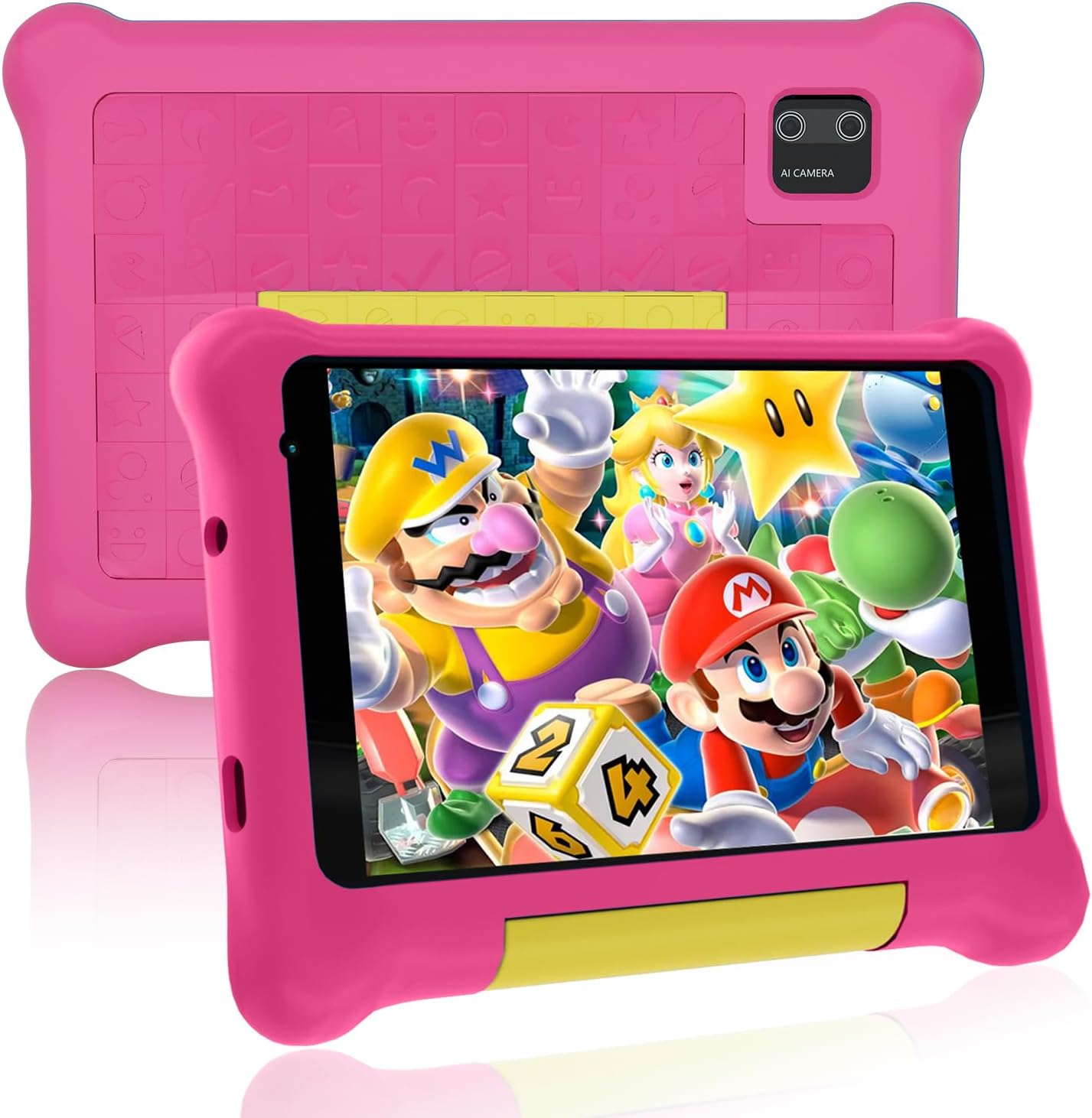 Kids Tablet 7 inch, Android 13 Tablet for Kids, 32GB ROM 128GB Expand,Parental Control, Kids Software Pre-Installed, Dual Camera,Android Learning Tablets (Pink)