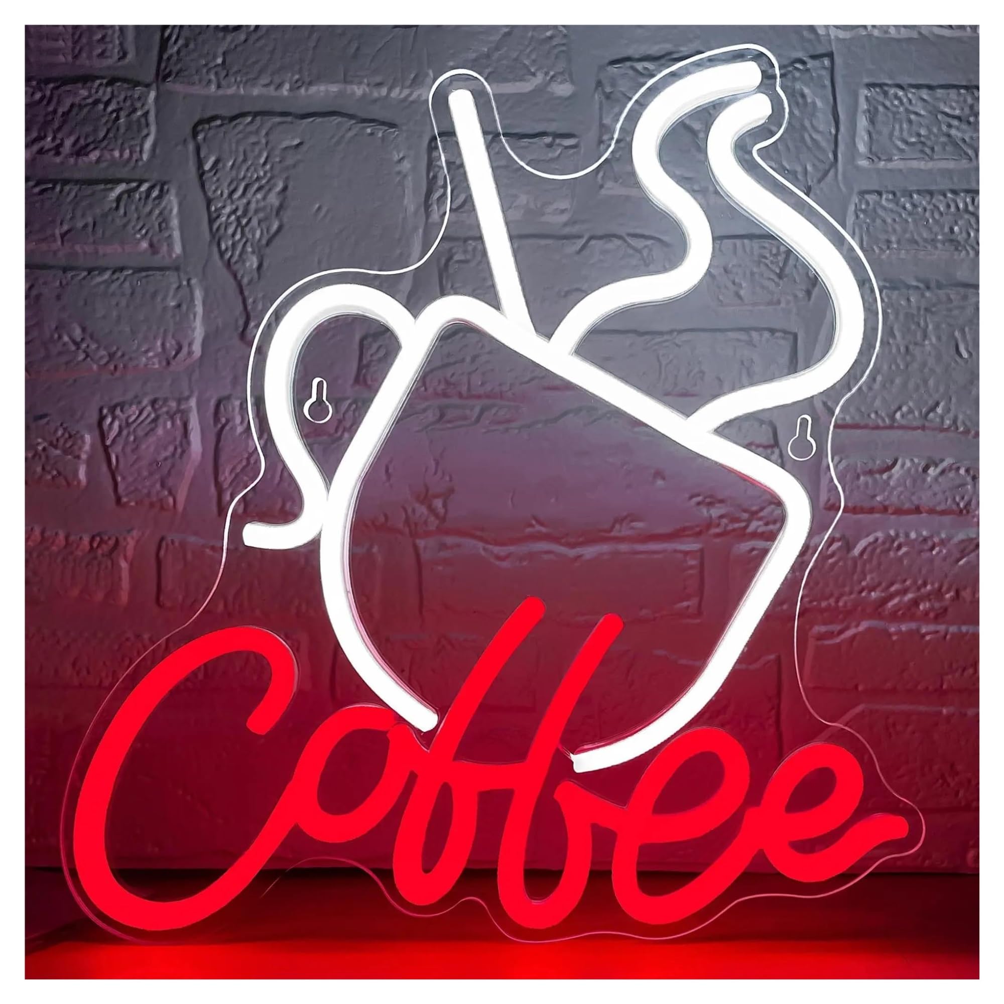 LEMST Sign Lamp Coffee Neon Sign,Suitable for Cafes, Kitchens and Party Decorations 31cmx30cm