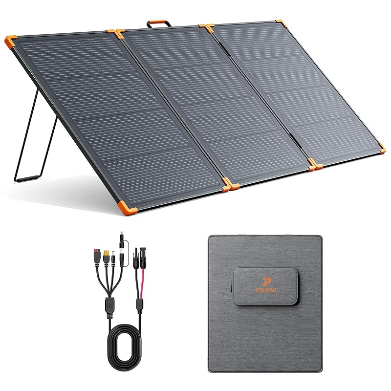 Painel Solar Portátil Bifacial 230 W N-Type 16BB ZOUPW Dobrável