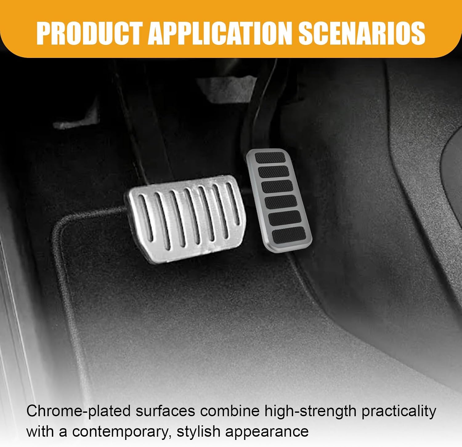 Universal Aluminium Accelerator Pedal 24" with 36" Stainless Steel Braided Accelerator Cable Spring