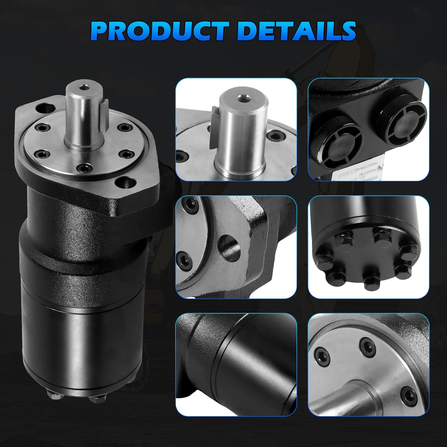 101-1040-009 1011040009 101-1040 1011040 Hydraulic Motor for Eaton Char-LynnH Series Shaft Size: 1 inch Diameter, Shaft end 1/4-20 UNC-2B Thread