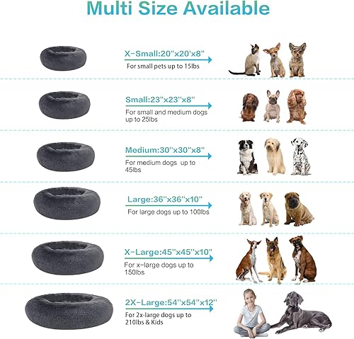 Miniatura 6 de SAVFOX Cama calmante para perros, cama antiansiedad, cama de perro de felpa para perros pequeños, tamaño mediano, grande y XL, cama suave y cómoda