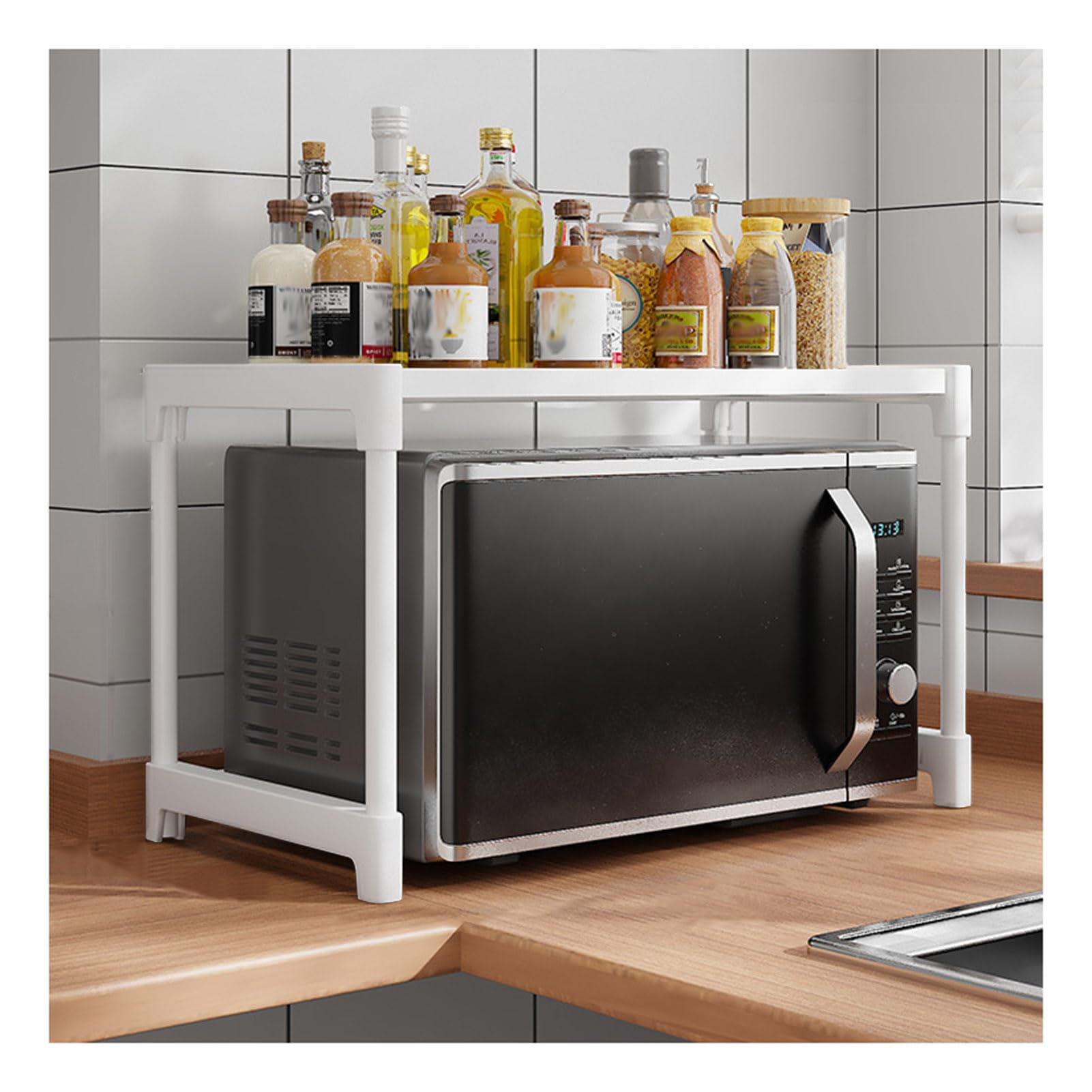 Étagère de comptoir pour four à micro-ondes et meuble de rangement amovible