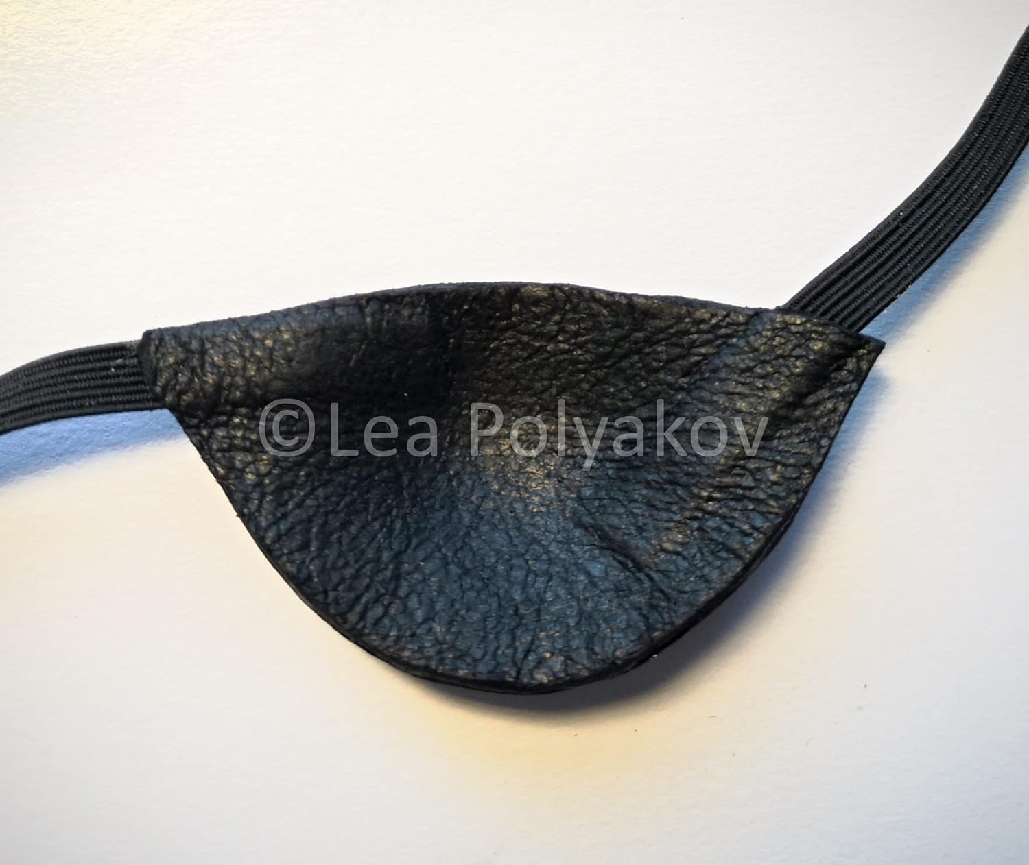 Handmade Slim Black Brown Tan Real Leather Eye Patch Eyepatch Elastic Straps. Suitable for Permanent Use and under glasses. Cosplay Pirate Captain. Medical Stage Halloween For the Right or Left Eye