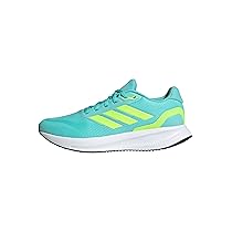 adidas Runfalcon 5 Running Shoes, Scarpe Uomo, Flash Aqua Lucid Lemon Core Nero, 43 1, 3 EU