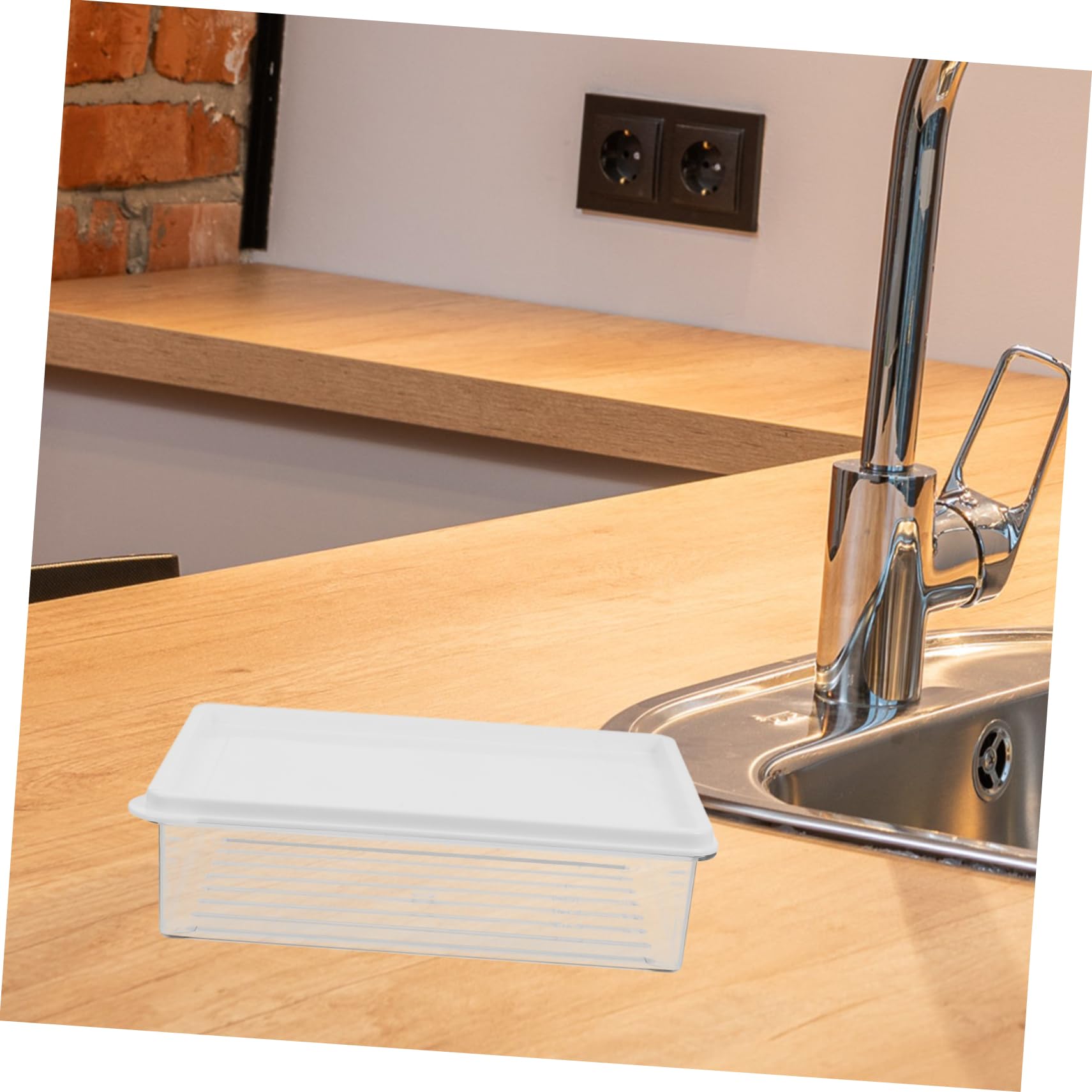 Cabilock 4piezas Caja De Sellado De Cocina Contenedor De Almacenamiento Tapa Para Refrigerador y Congelador
