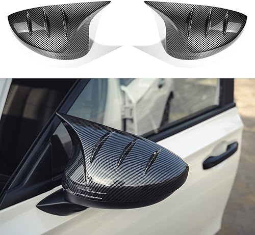 Miniatura 9 de Thenice Funda para espejo retrovisor lateral para Honda Civic 2022 2023, decoración exterior para Civic de 11 generación, grano de fibra de carbono