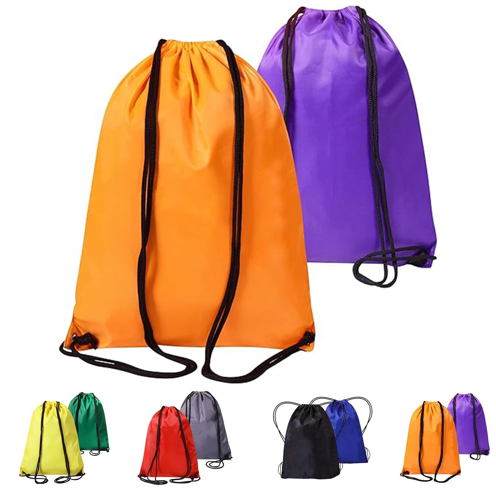 WESTWOOD FOX Bolsa de gimnasio con cordón, mochila de polietileno para mujeres y hombres, bolsa de natación, viajes, playa, escuela, vacaciones, adecuada para deportes, niños, niñas