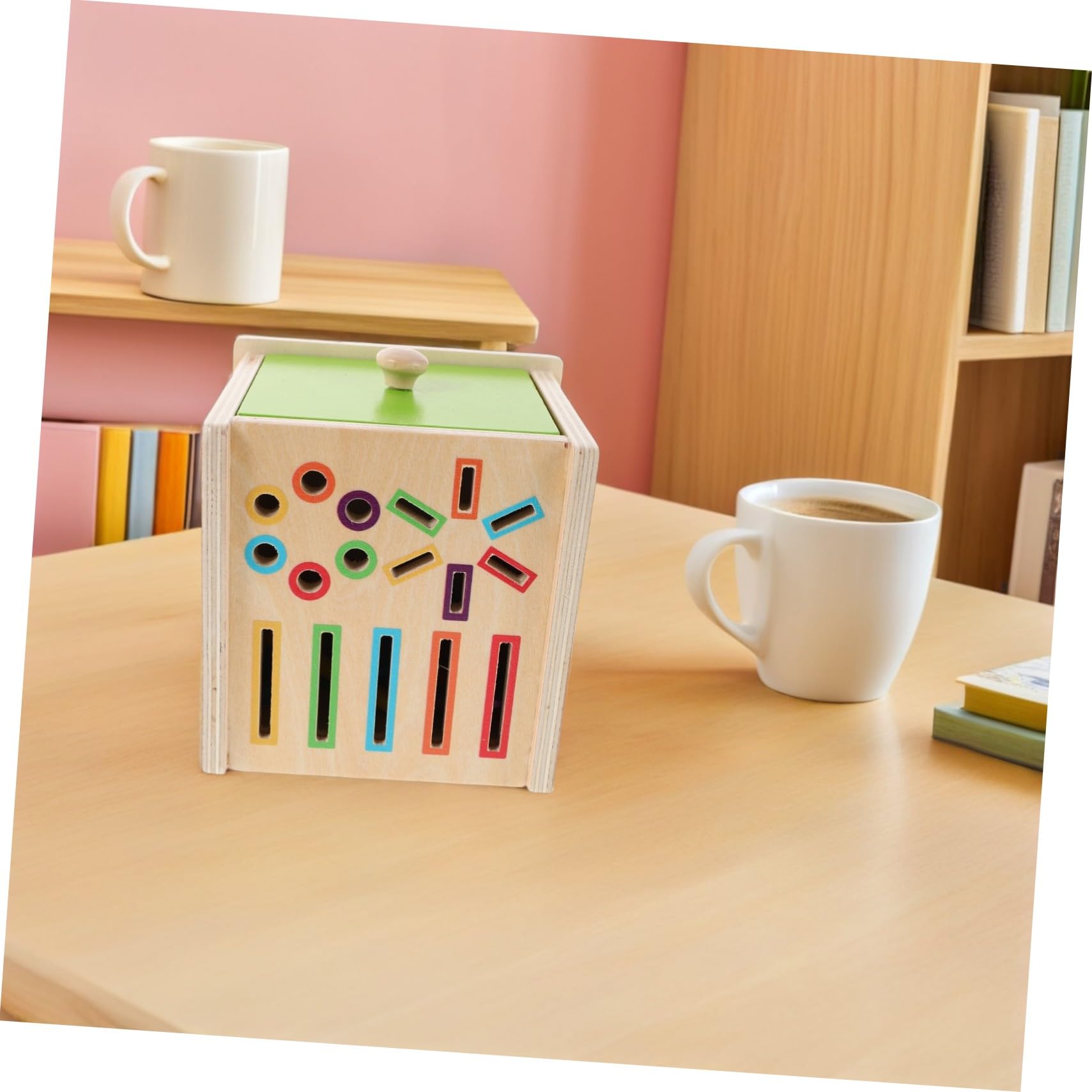 Hohopeti Montessori in Legno per Puzzle Educativo Geometrico per Sviluppo Abilità Motorie e Riconoscimento Colori