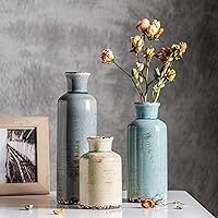 Vista 48 de Juego de jarrones de cerámica, jarrones de flores para decoración del hogar, decoración moderna de granja, centros de mesa de sala de estar, cocina